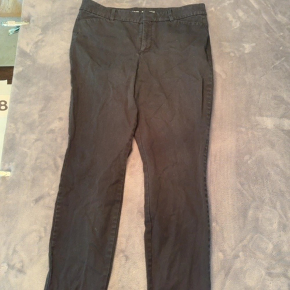 Old Navy Pants Women 14 Tall Black High Rise Pixie Skinny Work Professional